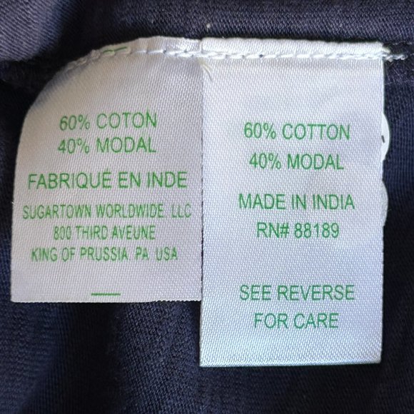 Lilly Pulitzer Navy Blue 3/4" Sleeve Cotton/Modal Dress Size Small ~EUC - Picture 11 of 12